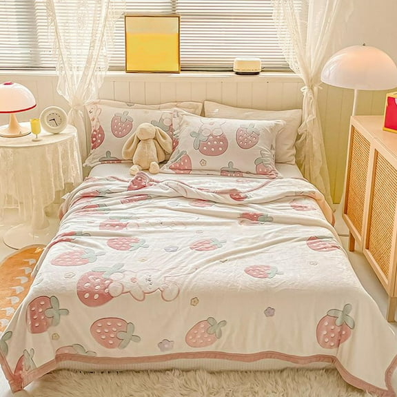 Fuebueo Through Blakets,Throw/King/Queen Size Blankets Soft Lightweight for All Seasons