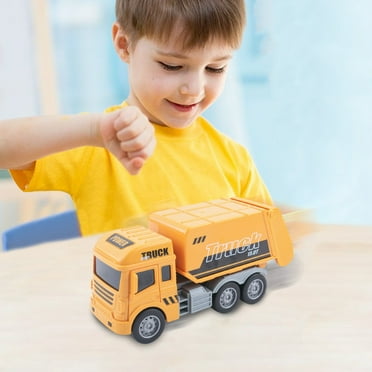 Fuebueo Construction Truck Vehicle Toy, Play Vehicles in Carrier Truck, Push and Go Vehicle Car Toy, Kids Birthday Gifts for Over 3 Years Old Boys