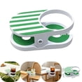 thumbnail image 1 of Fuebueo Desk Cup Holder Clip, Spill Proof Drinking Glass Holder for Office Table, Anti Spill Coffee Mug Clamp for Dorm Desk, Striped Green, 1 of 7