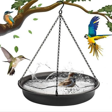 Fuebueo Ground Bird Feeder Birdfeeder for Cardinal Finch Chickadee, Easy To Clean & Refill, Great for Attracting Wild Birds