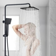 Fuebueo High Pressure Rain Shower Head Combo - Wide Rainfall Showerhead - Adjustable Dual Showerhead