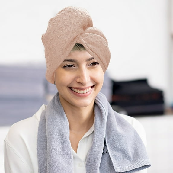 Fuebueo Microfiber Hair Towel Wrap for Women, Anti Frizz Quick Drying Hair Turban for All Hair Style, Absorbent and Lightweight