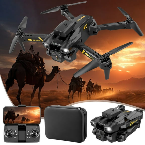 Fuebueo Mini Drone with Camera for Kids Adults Altitude Hold,Automatic Avoidance Obstacles,360° Flip-Carrying Case With Remote Control