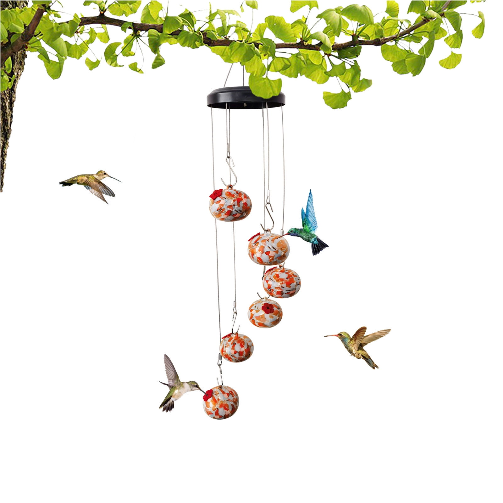 Fuebueo Perky Pet Ant Guard Charming Wind Chimes Hummingbird Feeders