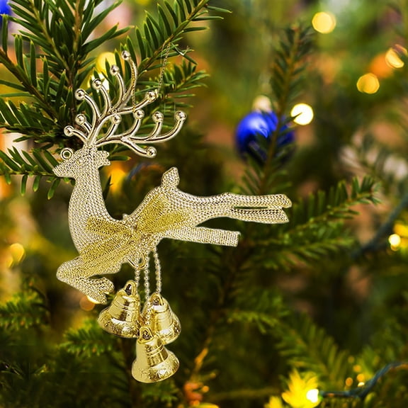 Fuebueo Reindeer Ornaments for Christmas Tree Nutcracker Dancing Hanging Figurine Ornament Decorative Deer Ornaments for Home Xmas Tree Party Supplies