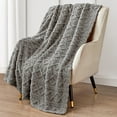 thumbnail image 1 of Fuebueo Sherpa Fleece Throw Blankets for Couch - Decorative Grey Throw Blanket with Stylish Pattern for Couch Sofa Living Room and Bed-All Season Blanket, 1 of 8