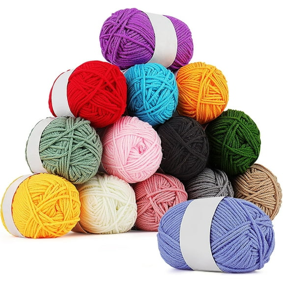 Fuebueo Soft Yarn for Crocheting,Crochet & Knitting Yarn for Diy Crafts, Blankets & Small Projects, Ideal Gift for Crocheter Knitting Crafter