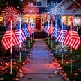 thumbnail image 1 of Fuebueo Solar Lights Outdoor, 2PC 27.56 Inch American Flag Garden Solar Lights with Illuminated Star, Waterproof Solar Path Lights for Independence Day and Memorial Day Decor, 1 of 6