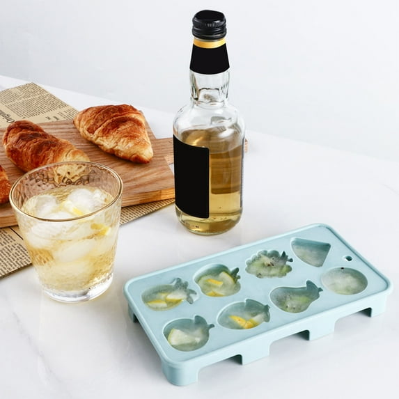 Fuebueo Summer Savings Ice Cube Trays Covered Ice Cube Trays for Freezer Trays with Spill-Resistant Removable Lid, BPA Free, Durable and Dishwasher Safe