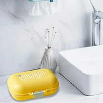 Fuebueo Travel Soap Case, Dial Antibacterial Bar Soap for Traveling, Camping, Gym, Bathroom Household Supplies