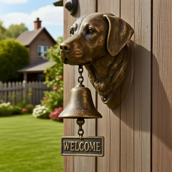 Fuebueo Vintage Wall Decor, Welcome Home Decorations Wind Chimes for Home, Antique Vintage OutdoorCast Iron Bell for Front Door, Porch, Home Decor, Wall Decor