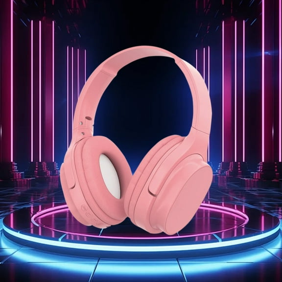 Fuebueo Wireless Headphones Active Noise Cancelling Headest Deep Bass, Comfortable Protein Earpads for Cell Phones Laptop Computer