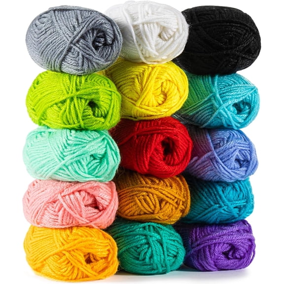 Fuebueo Yarn for Crocheting,Crochet Yarn for Crocheting Knitting Beginners Mini Crochet Yarn for Beginners Crochet Kit