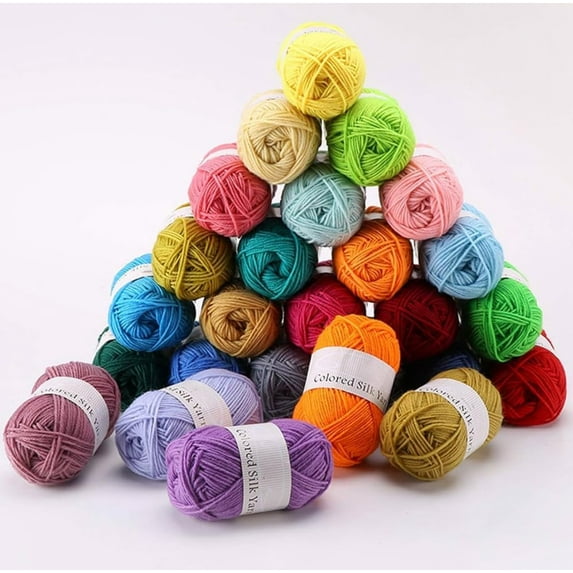 Fuebueo Colourful Crochet Yarn,Threadart 100% Pure Cotton Crochet Thread for Crocheting Diy Yarn Bulk for Handicraft Knitting Yarn Scarves Gift for Beginners Adults