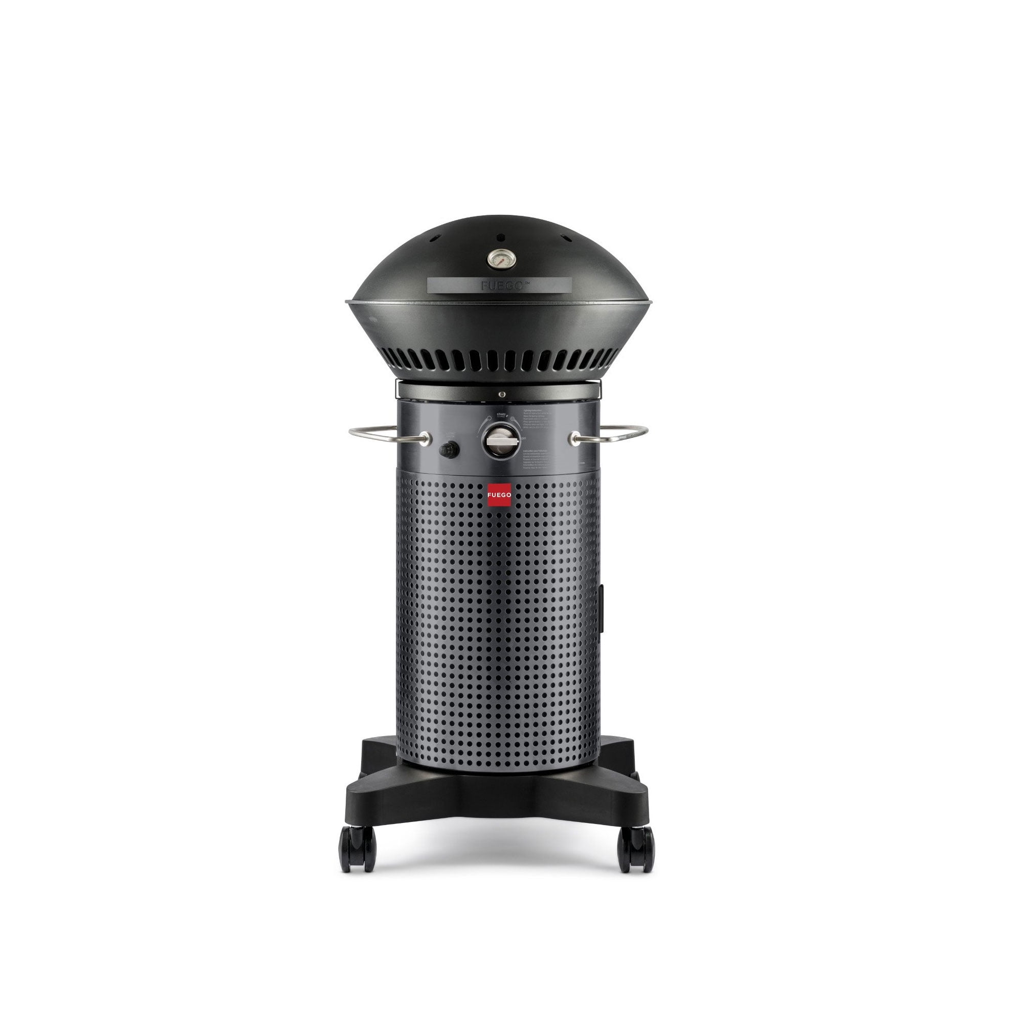 Fuego Dark Gray 2-Burner Propane Gas Grill with Hinged Lid