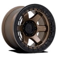 thumbnail image 1 of Fuel 1PC Aluminum Rim D124 BLOCK BEADLOCK 17X9in Matte Bronze with Matte Black Ring Finish, D12417907545, 1 of 3