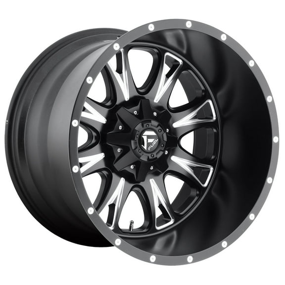 Fuel 1PC Aluminum Rim D513 THROTTLE 17X6.5in Matte Black Milled Finish, D513176592F