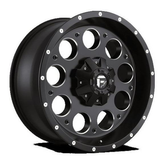 Fuel 1PC Aluminum Rim D525 REVOLVER 15X10in Matte Black Milled Finish, D52515000437