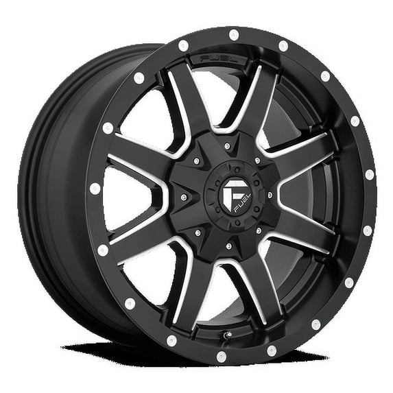 Fuel 1PC Aluminum Rim D538 MAVERICK 18X9in Matte Black Milled Finish, D53818901850