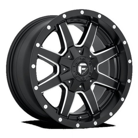 Fuel 1PC Aluminum Rim D538 MAVERICK 18X9in Matte Black Milled Finish, D53818906957