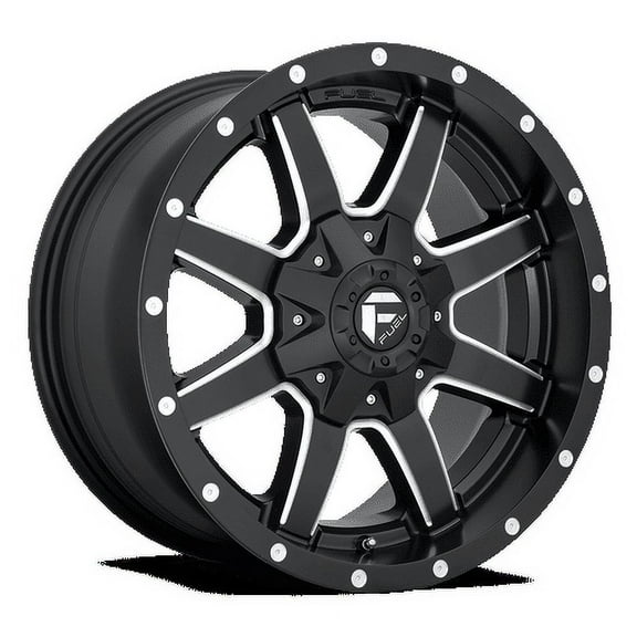 Fuel 1PC Aluminum Rim D538 MAVERICK 20X10in Matte Black Milled Finish, D53820000547