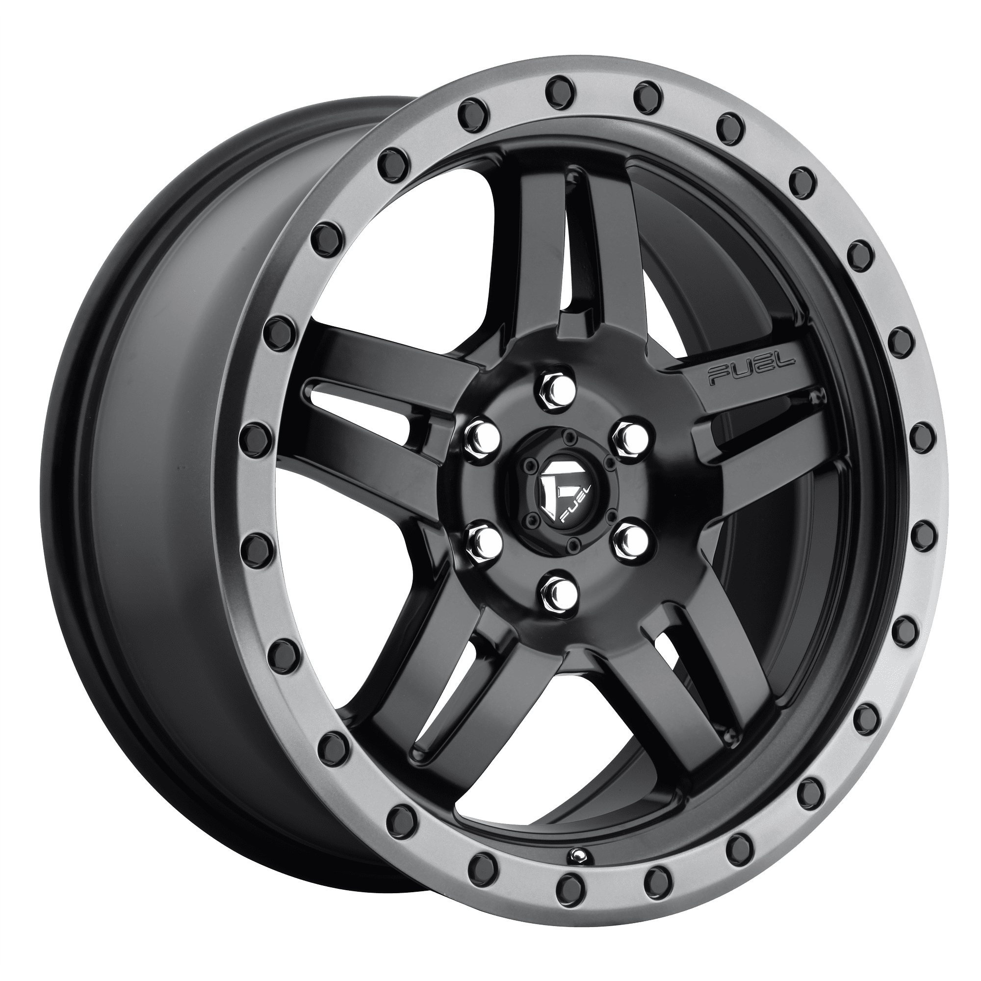 Fuel 1PC Aluminum Rim D557 ANZA 20X9in Matte Black with Gunmetal Ring Finish, D55720908457