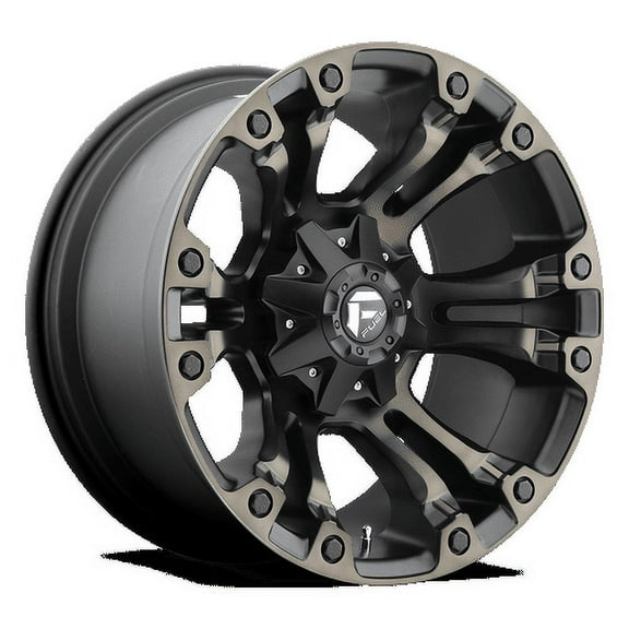 Fuel 1PC Aluminum Rim D569 VAPOR 17X10in Matte Black Double Dark Tint Finish, D56917002647