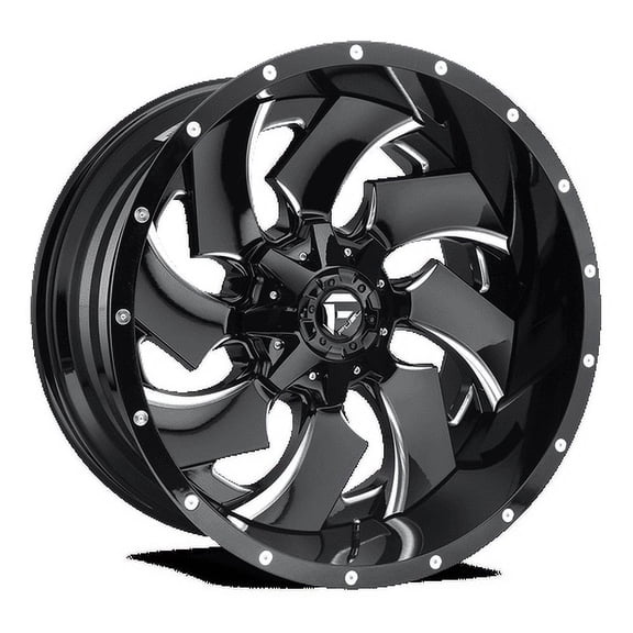 Fuel 1PC Aluminum Rim D574 CLEAVER 18X9in Gloss Black Milled Finish, D57418909845