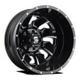 thumbnail image 1 of Fuel 1PC Aluminum Rim D574 CLEAVER 20X8.25in Gloss Black Milled Finish, D57420829345, 1 of 3