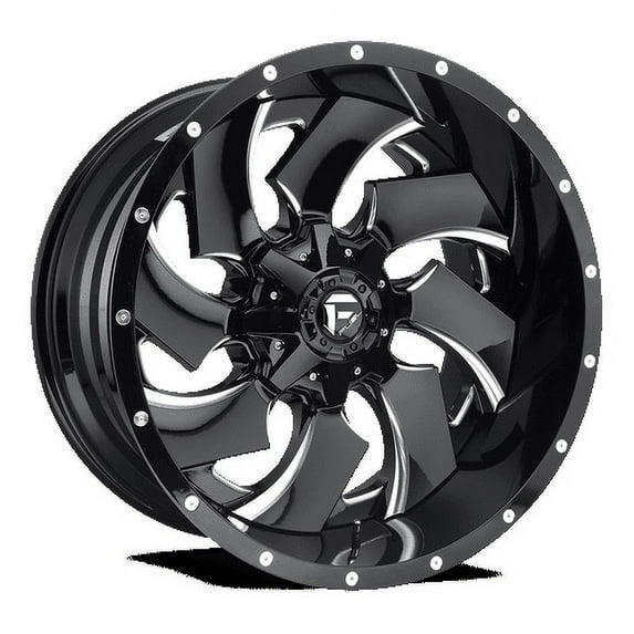 Fuel 1PC Aluminum Rim D574 CLEAVER 22X12in Gloss Black Milled Finish, D57422207047
