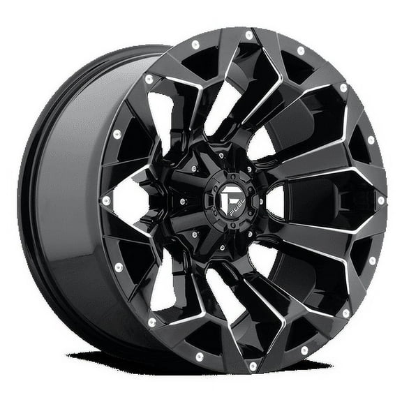 Fuel 1PC Aluminum Rim D576 ASSAULT 20X10in Gloss Black Milled Finish, D57620002647