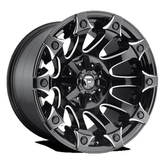Fuel 1PC Aluminum Rim D578 BATTLE AXE 20X10in Gloss Black Milled Finish, D57820002647