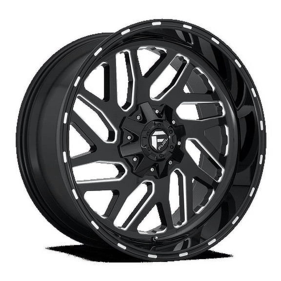 Fuel 1PC Aluminum Rim D581 TRITON 22X10in Gloss Black Milled Finish, D58122009846