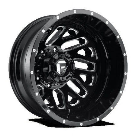 Fuel 1PC Aluminum Rim D581 TRITON 22X8.25in Gloss Black Milled Finish, D58122828D35