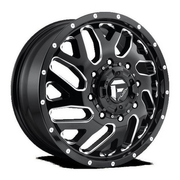 Fuel 1PC Aluminum Rim D581 TRITON 22X8.25in Gloss Black Milled Finish, D581228293