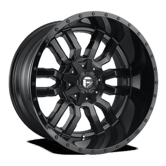 Fuel 1PC Aluminum Rim D596 SLEDGE 18X9in Matte Black with Gloss Black Lip Finish, D59618901757