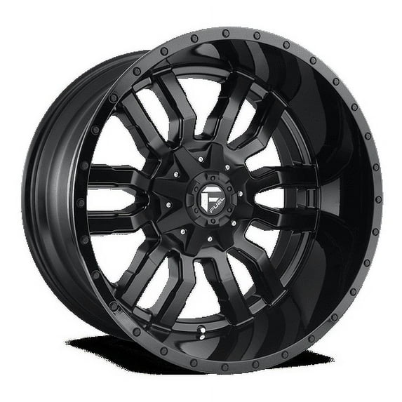 Fuel 1PC Aluminum Rim D596 SLEDGE 18X9in Matte Black with Gloss Black Lip Finish, D59618907045
