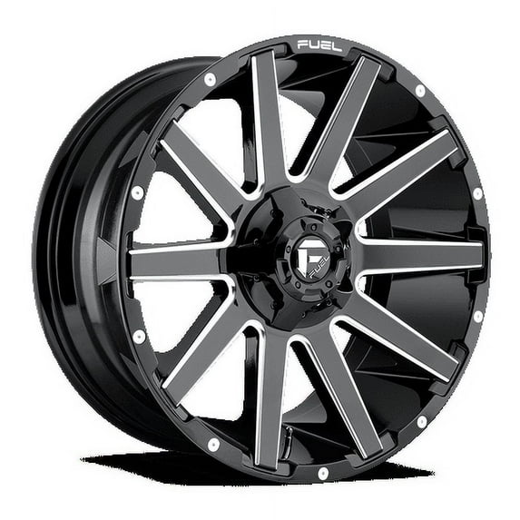 Fuel 1PC Aluminum Rim D615 CONTRA 20X9in Gloss Black Milled Finish, D61520909849