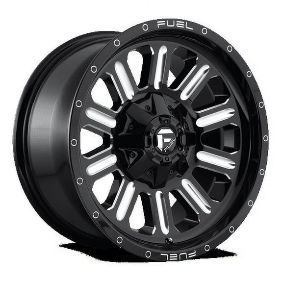 Fuel 1PC Aluminum Rim D620 HARDLINE 17X9in Gloss Black Milled Finish, D62017908250