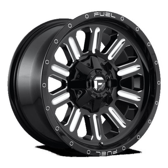 Fuel 1PC Aluminum Rim D620 HARDLINE 20X10in Gloss Black Milled Finish, D62020002647
