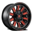 thumbnail image 1 of Fuel 1PC Aluminum Rim D621 HARDLINE 20X10in Gloss Black Red Tinted Clear Finish, D62120002647, 1 of 3