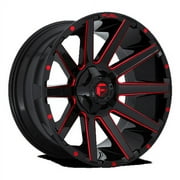 Fuel 1PC Aluminum Rim D643 CONTRA 22X12in Gloss Black Red Tinted Clear Finish, D64322209846