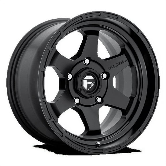 Fuel 1PC Aluminum Rim D664 SHOK 17X9in Matte Black Finish, D66417908445