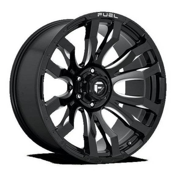 Fuel 1PC Aluminum Rim D673 BLITZ 20X9in Gloss Black Milled Finish, D67320908950