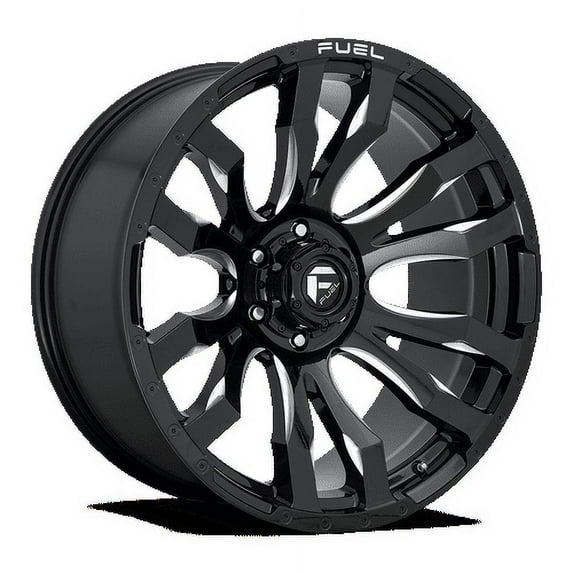 Fuel 1PC Aluminum Rim D673 BLITZ 22X12in Gloss Black Milled Finish, D67322201747