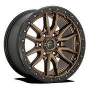 Fuel 1PC Aluminum Rim D681 REBEL 18X9in Matte Bronze with Black Bead Ring Finish, D68118908457