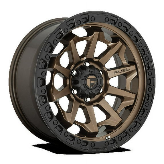 Fuel 1PC Aluminum Rim D696 COVERT 20X10in Matte Bronze with Black Bead Ring Finish, D69620007547