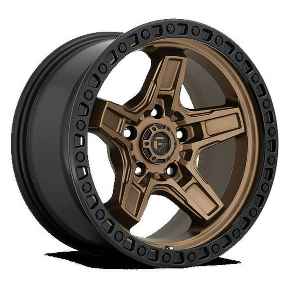 Fuel 1PC Aluminum Rim D699 KICKER 17X9in Matte Bronze with Black Bead Ring Finish, D69917907550