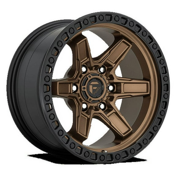 Fuel 1PC Aluminum Rim D699 KICKER 17X9in Matte Bronze with Black Bead Ring Finish, D69917908445