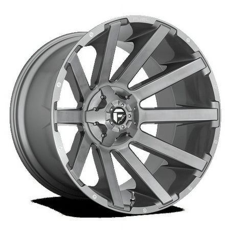 Fuel 1PC Aluminum Rim D714 CONTRA PLATINUM 26X12in Brushed Gunmetal Tinted Clear Finish, D71426205747